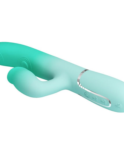 PRETTY LOVE - GIGI MULTIFUNCTION RABBIT VIBRATOR AQUA GREEN