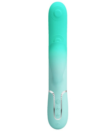 PRETTY LOVE - GIGI MULTIFUNCTION RABBIT VIBRATOR AQUA GREEN