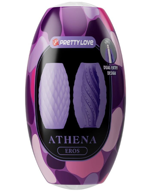 PRETTY LOVE - ATHENA EROS SILICONE Mannelijke Masturbator PAARS