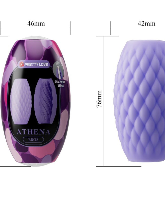 PRETTY LOVE - ATHENA EROS SILICONE Mannelijke Masturbator PAARS