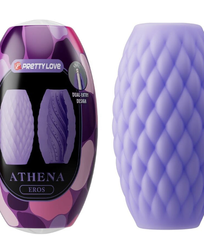 PRETTY LOVE - ATHENA EROS SILICONE Mannelijke Masturbator PAARS