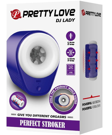 PRETTY LOVE - DJ LADY MALE MASTURBATOR WITH VIBRATION 5 SETTINGS PURPLE
