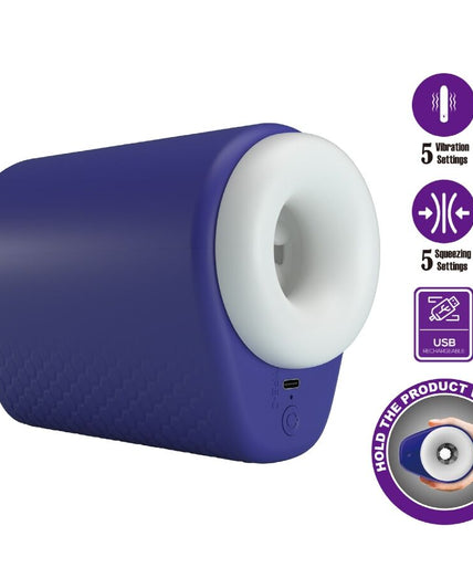 PRETTY LOVE - DJ LADY MALE MASTURBATOR WITH VIBRATION 5 SETTINGS PURPLE