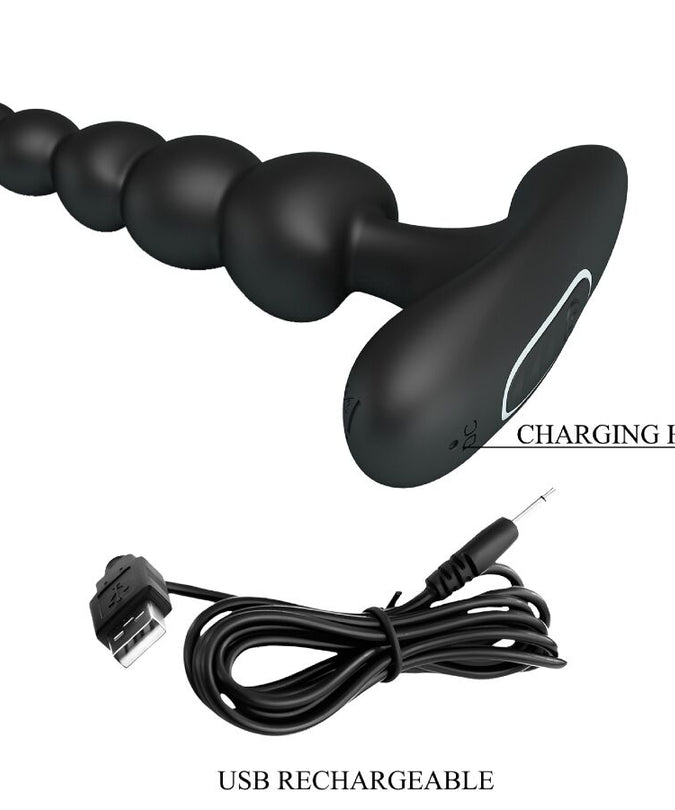 Pretty Love – Corban Anal Vibrator 10 Vibrations Black