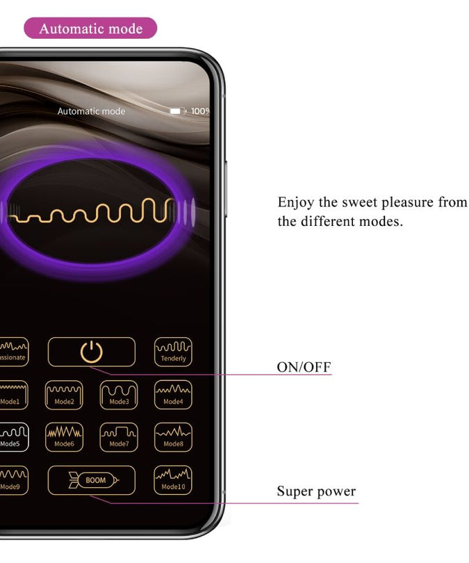 PRETTY LOVE - LEVIATHAN APP CONTROLLED VIBRATOR PURPLE