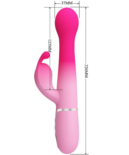 PRETTY LOVE - DEJON 3 IN 1 MULTIFUNCTION RABBIT VIBRATOR PINK
