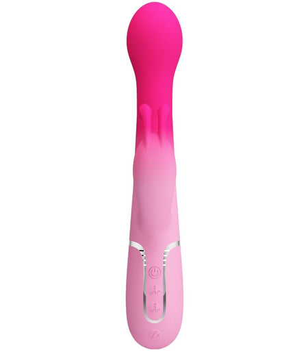 PRETTY LOVE - DEJON 3 IN 1 MULTIFUNCTION RABBIT VIBRATOR PINK