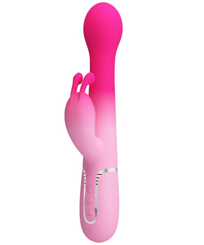 PRETTY LOVE - DEJON 3 IN 1 MULTIFUNCTION RABBIT VIBRATOR PINK