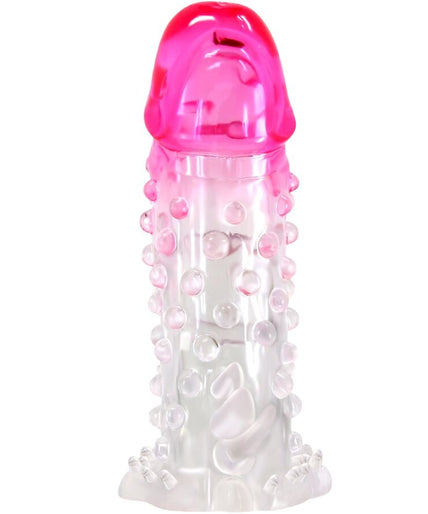 PRETTY LOVE - WILFORD REALISTIC ENLARGEMENT SHEATH WITH EMBOSSED PENIS PINK
