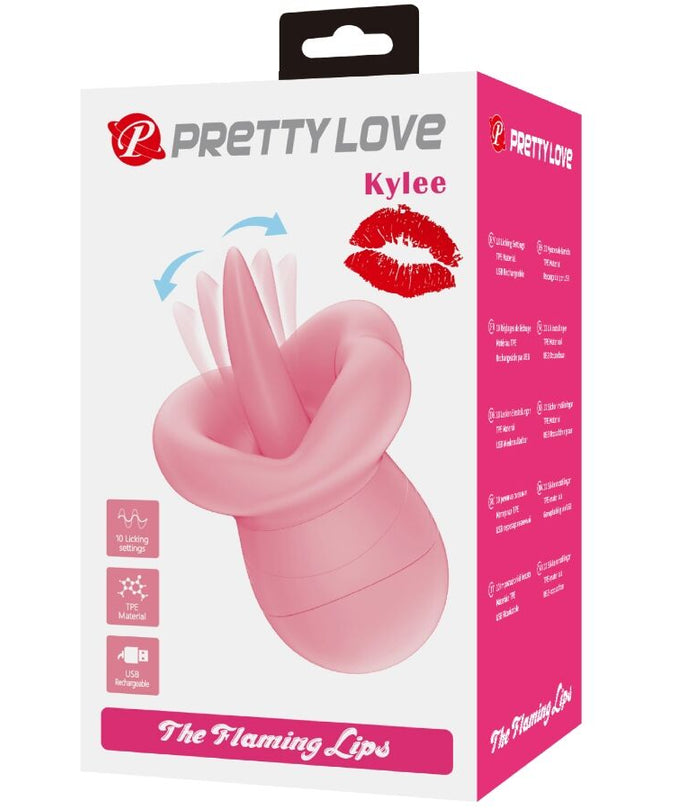Pretty Love – Kylee Tongue Clitoris Stimulator 10 Vibrations Nude Pink