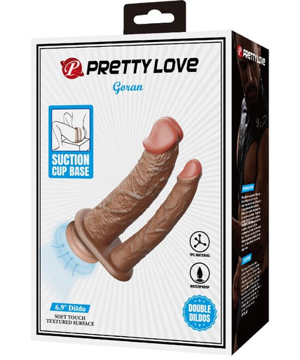 PRETTY LOVE - GORAN DOUBLE DILDO REALISTIC NATURAL MULATO
