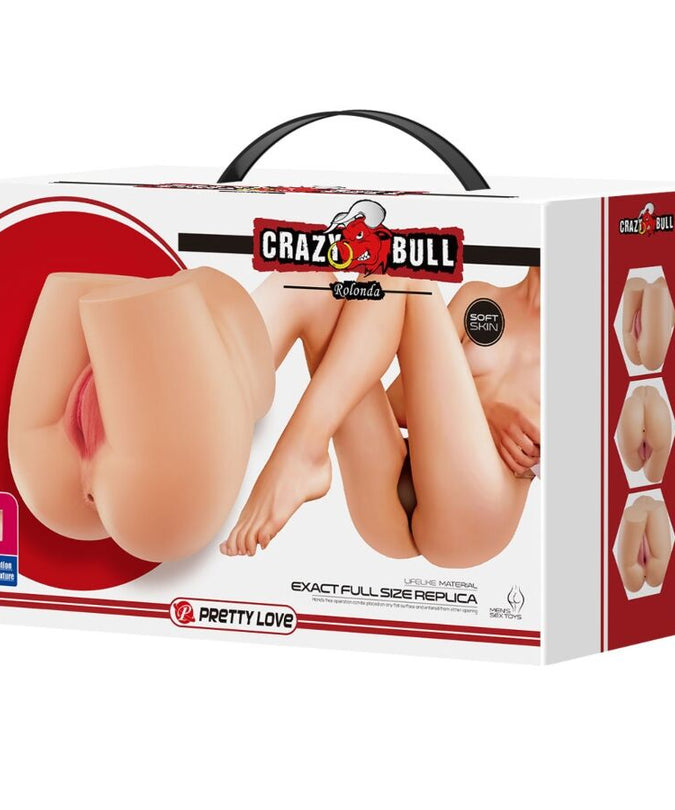 CRAZY BULL - ROLONDA ACHTERKANT MET NATUURLIJKE REALISTISCHE VAGINA EN ANUS