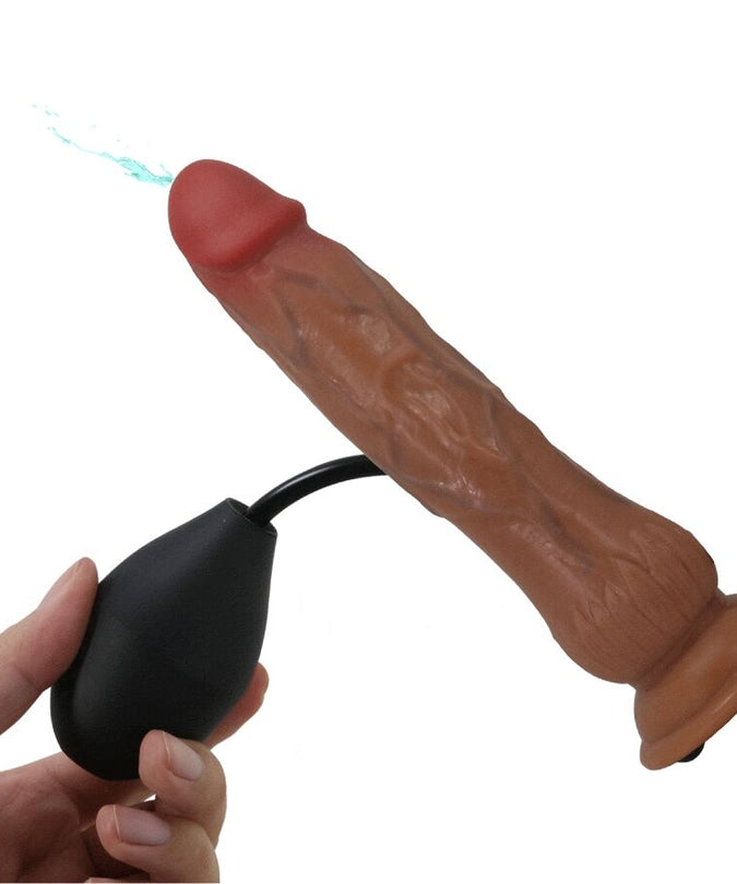 Pretty Love – Kyton Universeel Harnas Slipje Met Spuitende Dildo 19 Cm Mulato