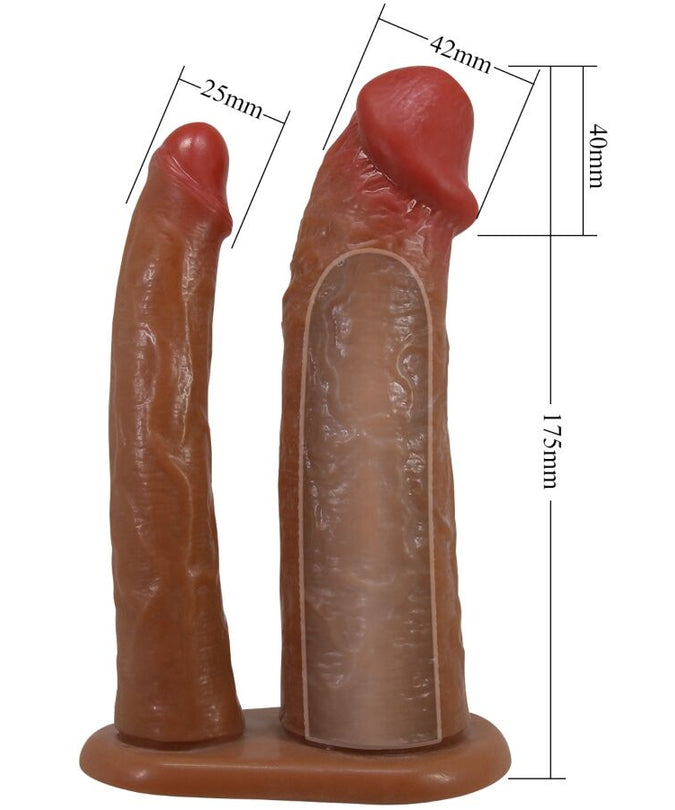 PRETTY LOVE - KEAVEN HARNESS SLIP UNIVERSAL & COMFORTABELE DUBBELE DILDO