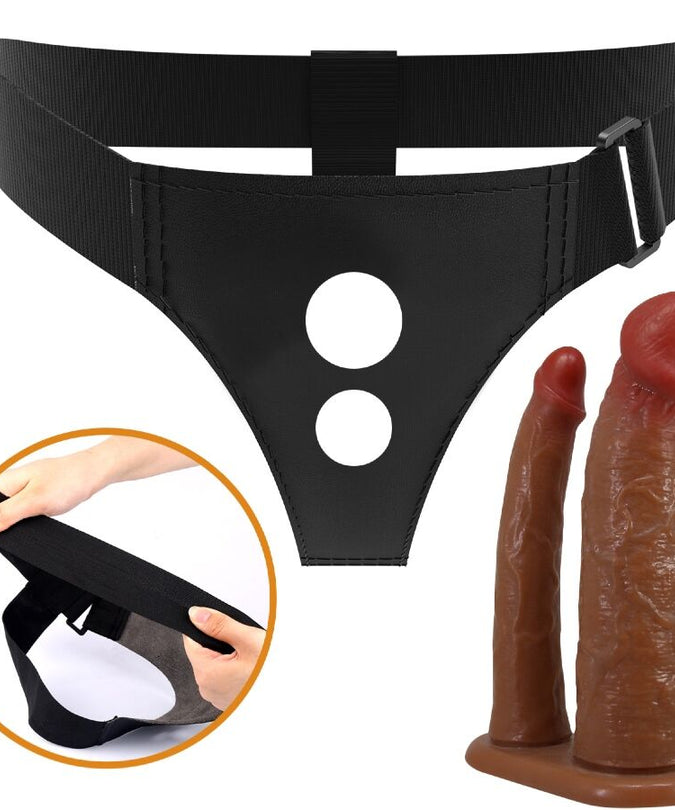 PRETTY LOVE - KEAVEN HARNESS SLIP UNIVERSAL & COMFORTABELE DUBBELE DILDO