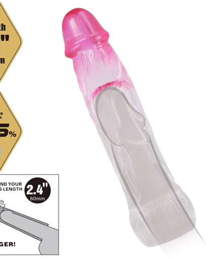 PRETTY LOVE - NERON REALISTIC 6 CM ENLARGEMENT SHEATH FOR PENIS PINK