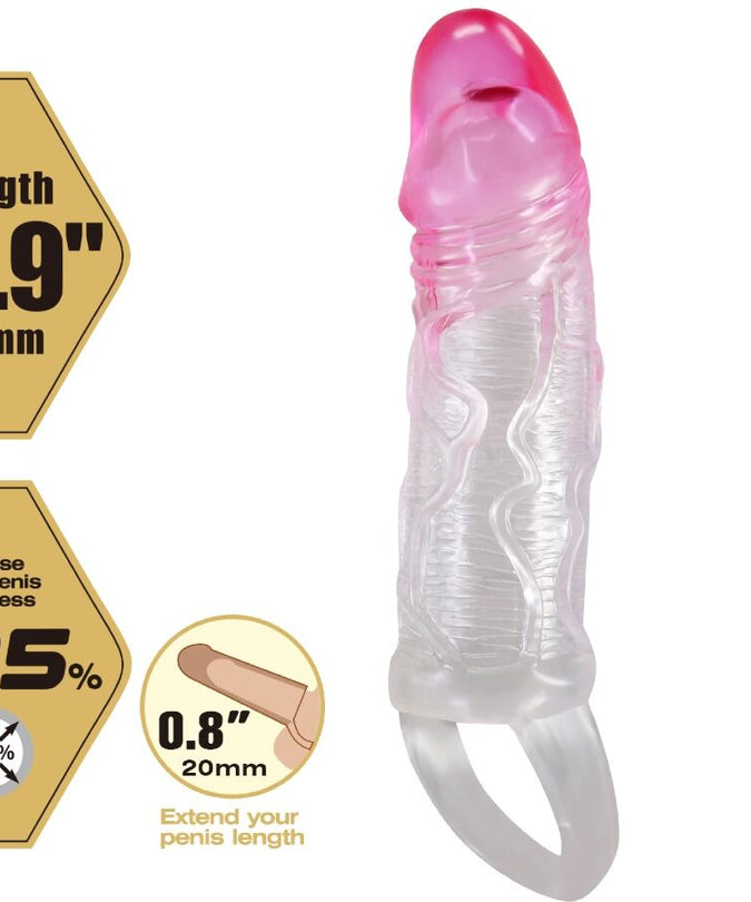 Pretty Love – Odes Realistische 2 cm Verlängerungshülle für Penis Pink