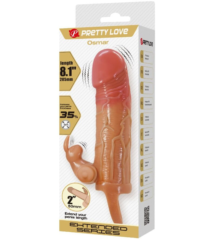 PRETTY LOVE - OSMAR PENIS SLEEVE + VIBRATING CLITORIS STIMULATOR