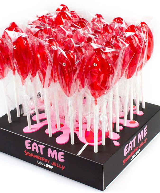 SECRETPLAY - DISPLAY ASSORTIMENT VAGINA LOLLIPOPS AARDBEI 40 STUKS