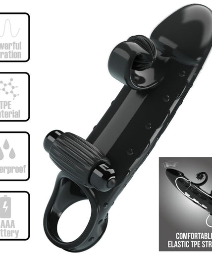 ROMANCE - VIBRATING PENIS SLEEVE BLACK