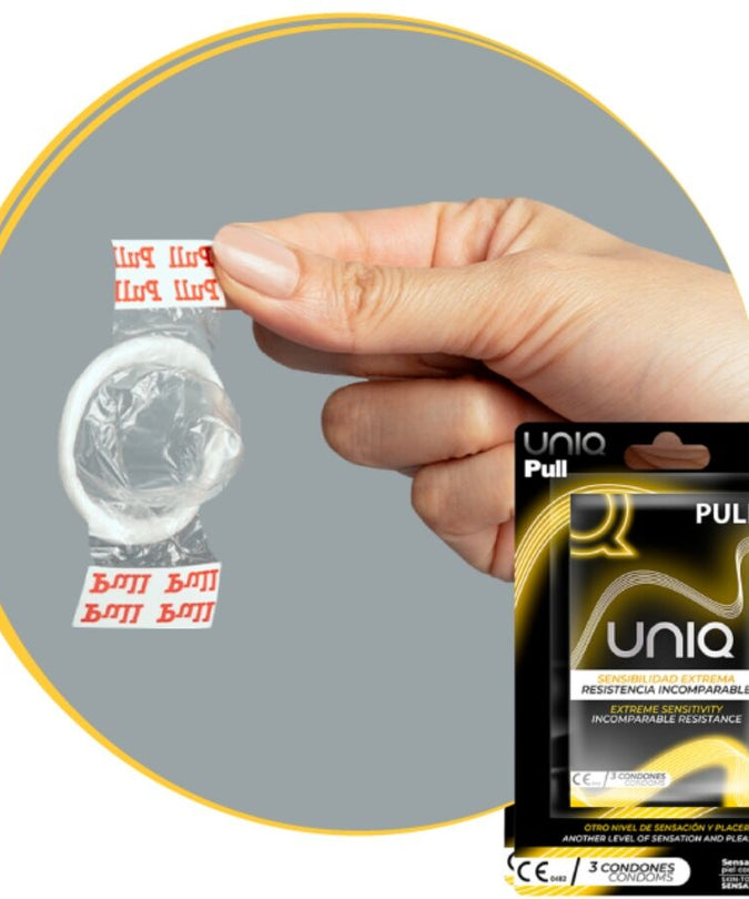 UNIQ - PULL LATEXVRIJE CONDOMS MET STROOKJES 3 STUKS