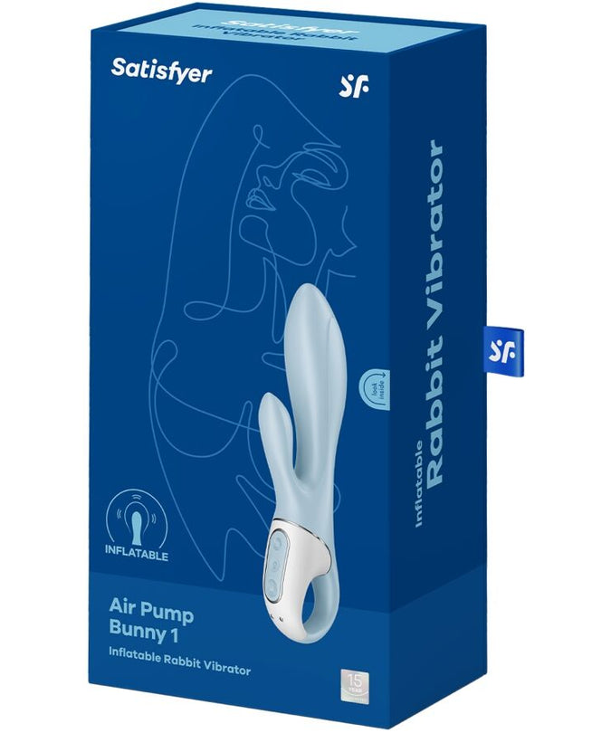 SATISFYER - AIR PUMP BUNNY 1 INFLATABLE RABBIT VIBRATOR BLUE