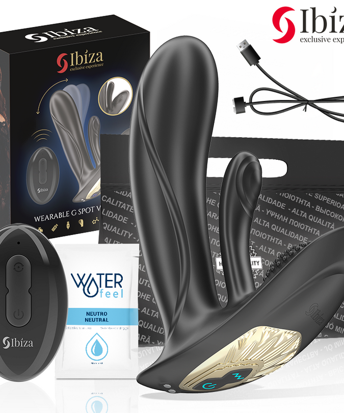 IBIZA - DRAAGBARE VIBRATOR MET G-PUNT- EN CLITORISSTIMULATIE MET AFSTANDSBEDIENING