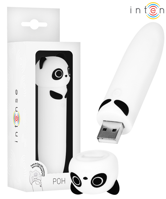 INTENSE - POH PANDA TRILLENDE KOGEL USB OPLAADBAAR 10 X 2,2 CM