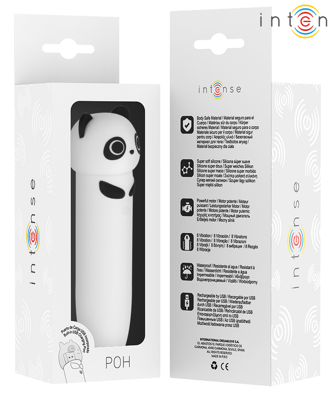 INTENSE - POH PANDA TRILLENDE KOGEL USB OPLAADBAAR 10 X 2,2 CM