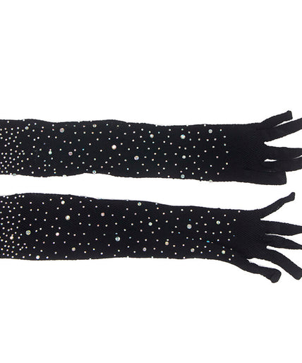 SUBBLIME - 957469SHINE TRANSPARENT GLOVES BLACK S/M