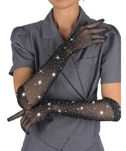 SUBBLIME - 957469SHINE TRANSPARENT GLOVES BLACK S/M