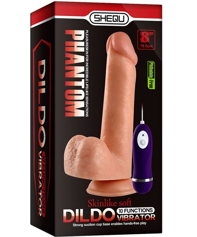 Shequ – Adam vibrator dildo met afstandsbediening 21 cm