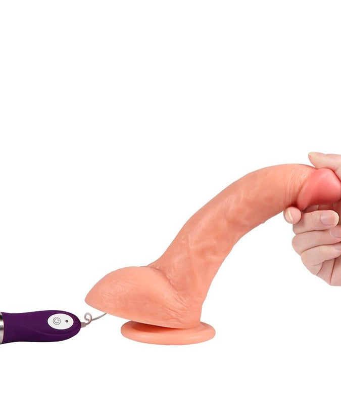 SHEQU - BEAST VIBRATING DILDO WITH REMOTE CONTROL 24.5 CM