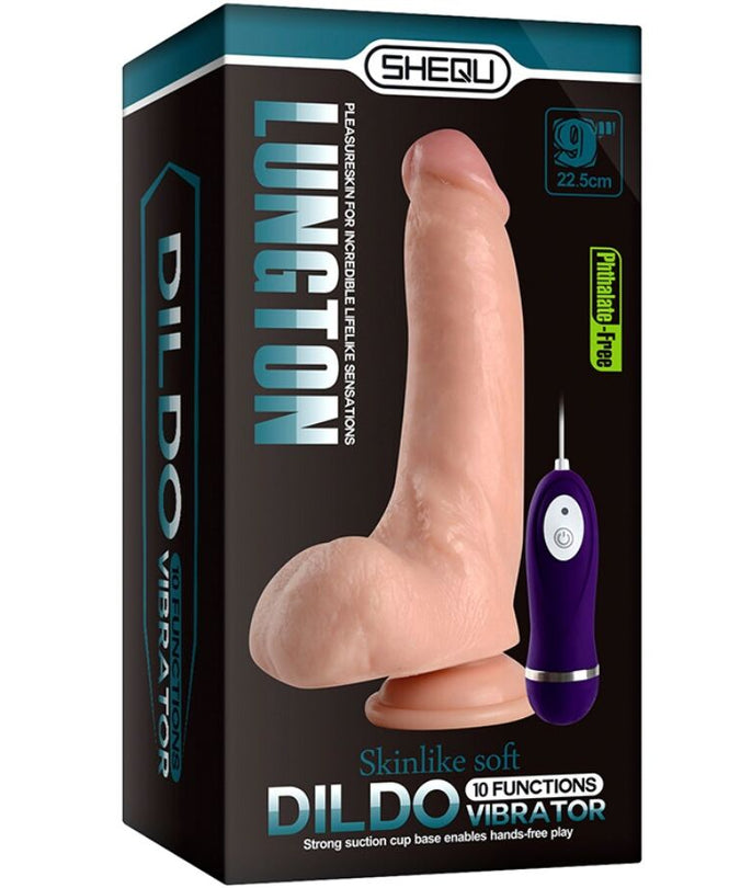 Shequ – Lungton Vibrator Dildo With Remote Control 22.5 Cm