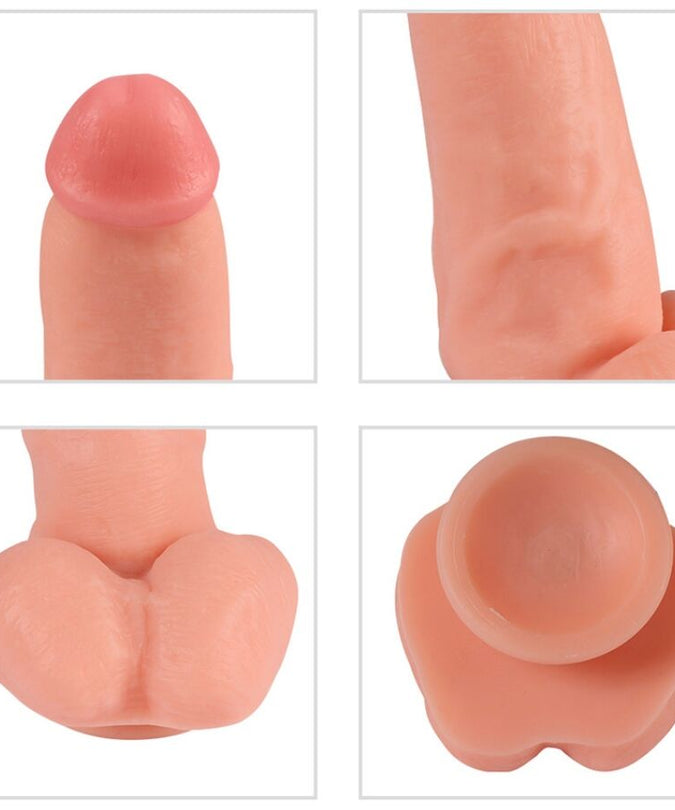 SHEQU - RODE ADELAAR VIBRATOR DILDO MET AFSTANDSBEDIENING 17 CM