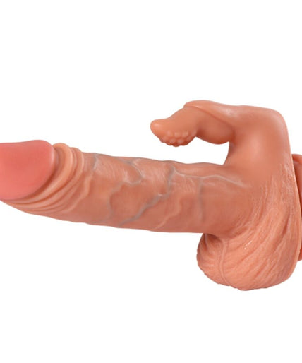 SHEQU - JULIAN DILDO AND CLITORIS STIMULATOR WITH VIBRATION AND REMOTE CONTROL 16 CM