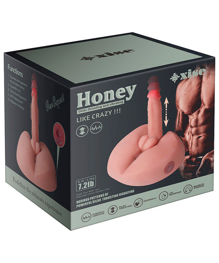 XISE - HONEY REALISTIC DILDO MASTURBATOR WITH VIBRATION 25 CM