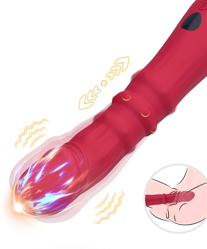 Armony – Thermo – Adjustable Point A Stimulator Vibrator Dildo Red