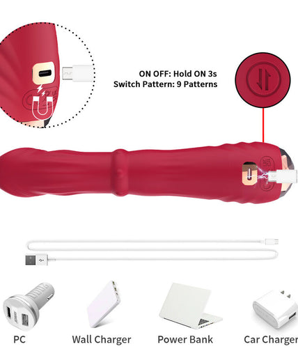 Armony – Thermo – Verstelbare Point A Stimulator Vibrator Dildo Rood