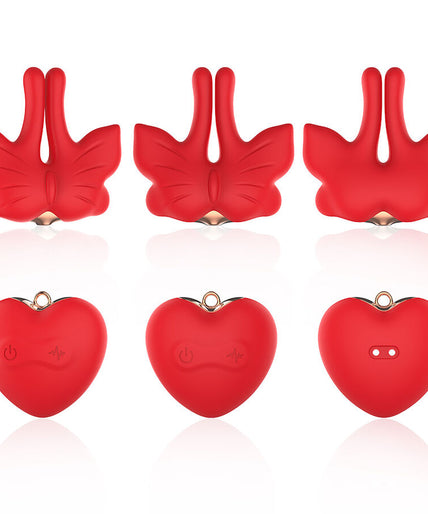 Armony – Magnetic Nipple Clamps With Vibration Butterfly Shape Red