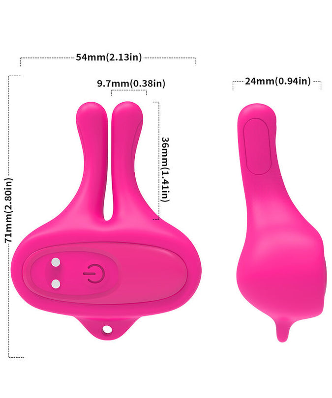 ARMONY - RABBIT SHAPE VIBRATION MAGNETIC NIPPLE CLAMPS PINK