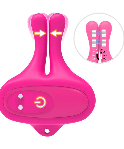 Armony – Rabbit Shape Vibration Magnetic Nipple Clamps Pink