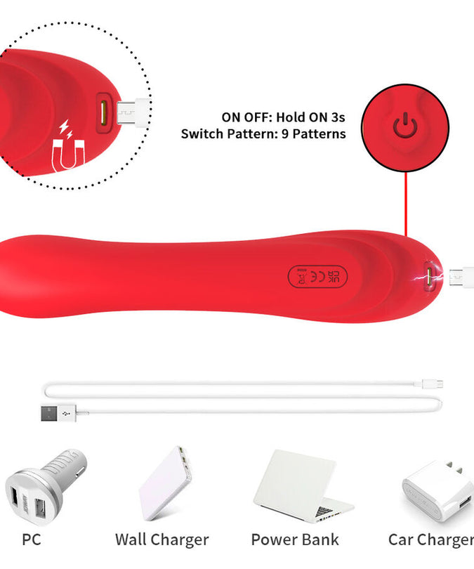 Armony – Vibrator met oscillerende tong Rood