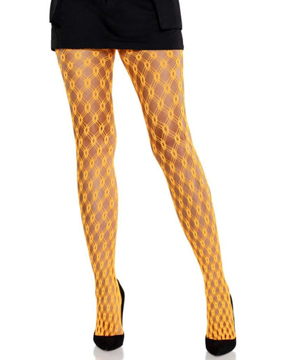 LEG AVENUE - KANTEN PANTY MET OOGJES NEON ORANJE
