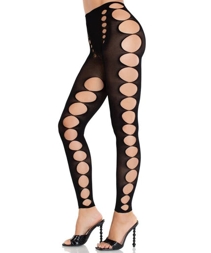 LEG AVENUE - STRAATLOZE NAADLOZE OPAQUE KOUSEN ZWART