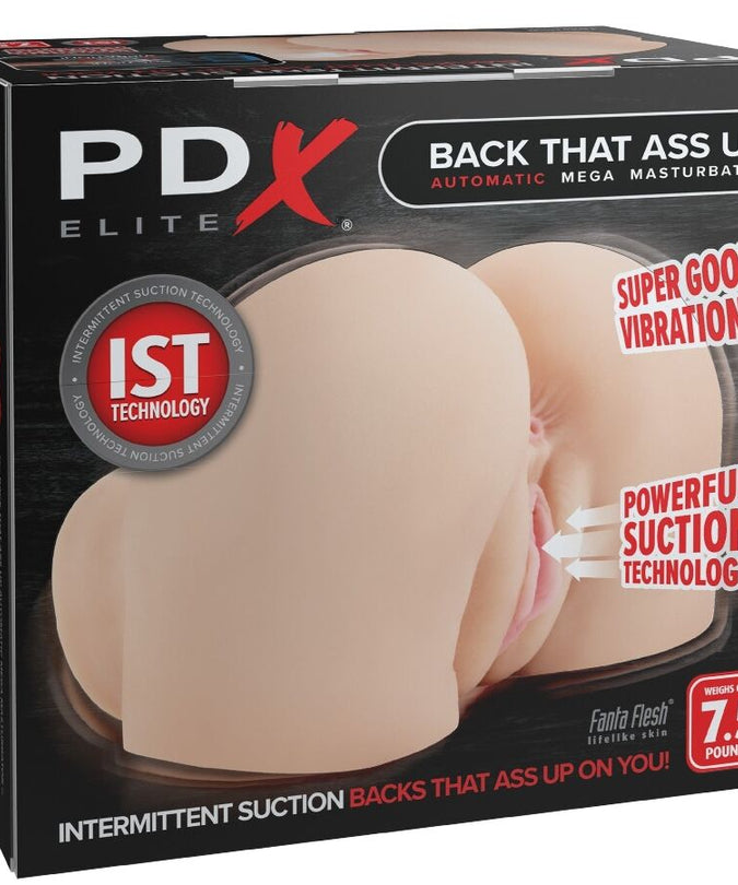 PDX ELITE - BACK THAT ASS UP REALISTIC VIBRATING VAGINA AND ANUS MASTURBATOR