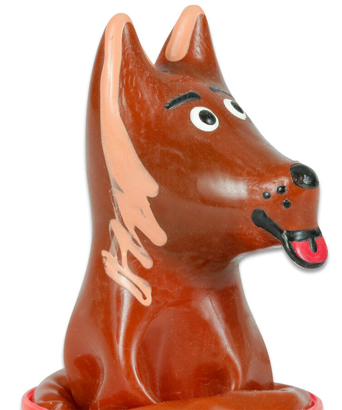 CONDOMEERIE - HANDGESCHILDERDE NIEUWIGHEID CONDOMS HOND