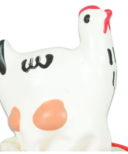CONDOMERIE - HANDPAINTED NOVELTY CONDOMS CHICKEN WHITE