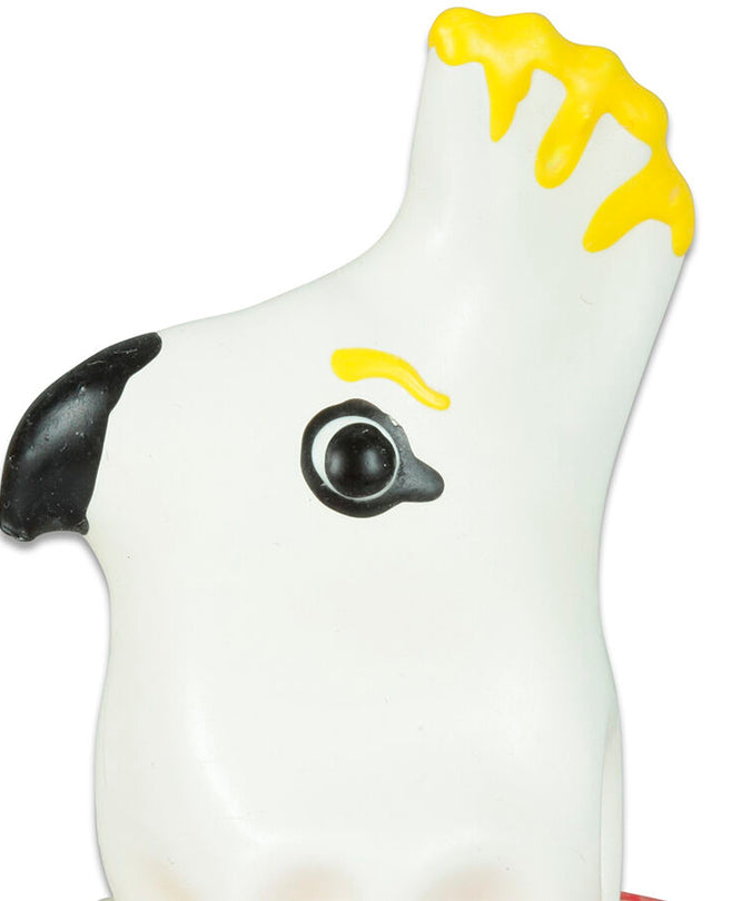 CONDOMERIE - HANDPAINTED NOVELTY CONDOMS PARROT WHITE