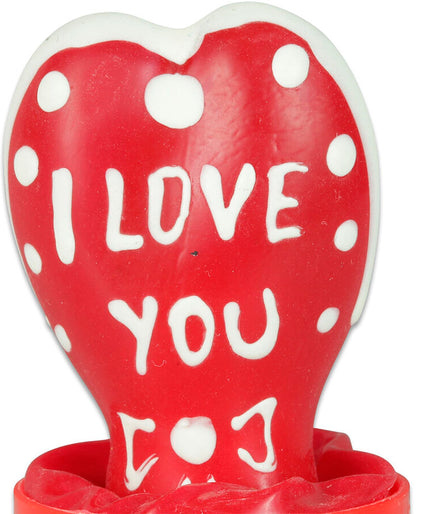 CONDOMERIE - HANDPAINTED NOVELTY CONDOMS HEART - I LOVE YOU MODEL 1